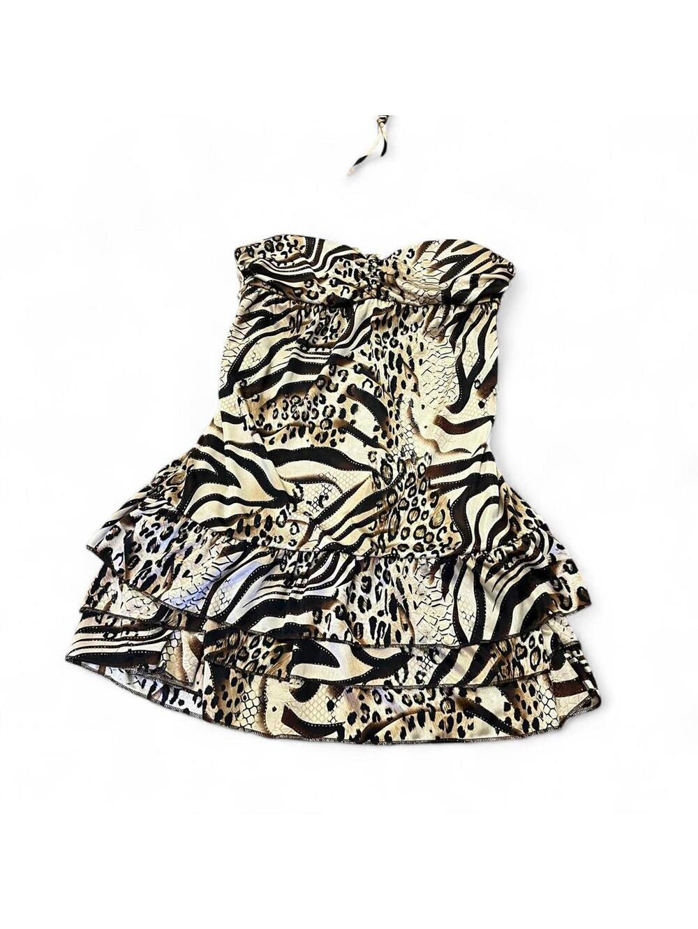y2k/90s Rampage cheetah mini dress